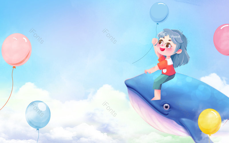 彩色61儿童节主题海豚背景,插画/手绘图,插画/手绘图库,插画/手绘图下载,插画/手绘